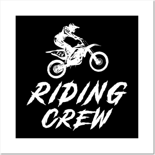 Dirtbike Crew Awesome Tee: Riding with Humorous Thrills! Posters and Art